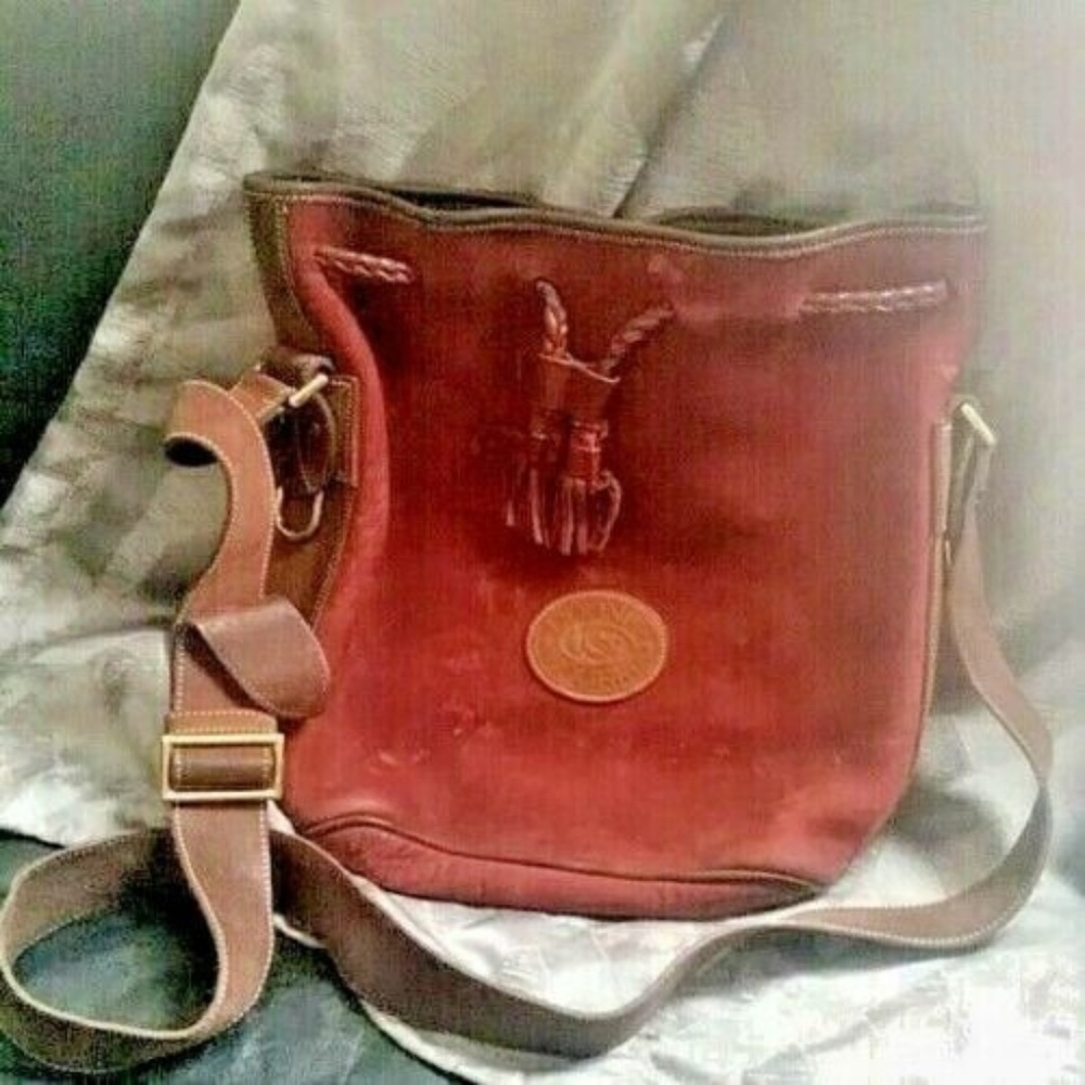 Red Vintage Dooney & Bourke Drawstring